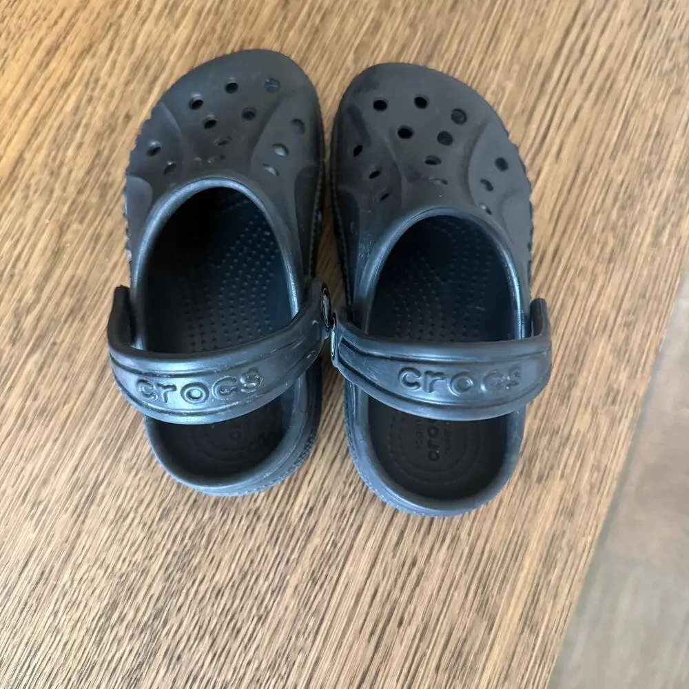 Crocs Black Shoes, Size C8